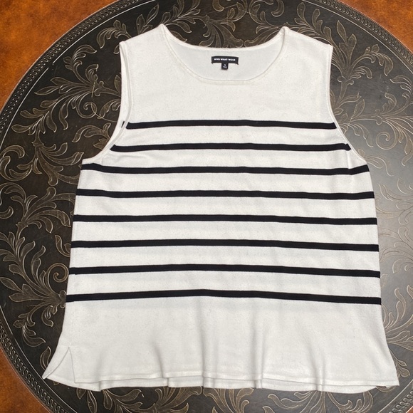 Who What Wear Black and White Rayon Dressy Tank Top Size S - Picture 4 of 6